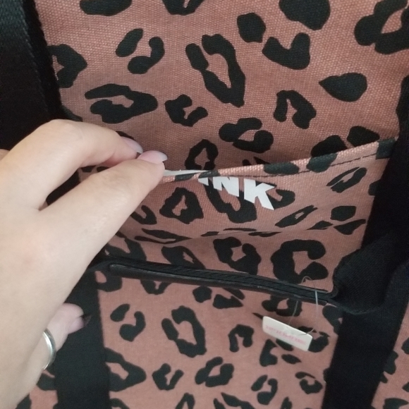 PINK VS leopard print zipper tote - Picture 3 of 6